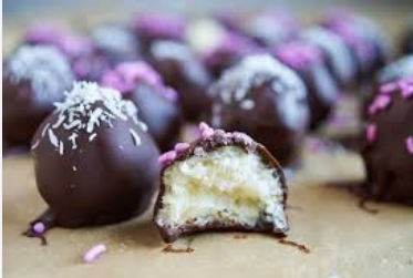 كرات جوزالهند بالشيكولاتة